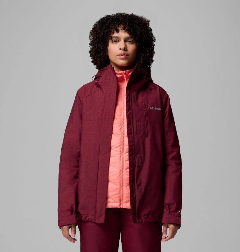 Women's Whirlibird V Interchange Jacket, Color: Rich Wine Cross Dye, image 5