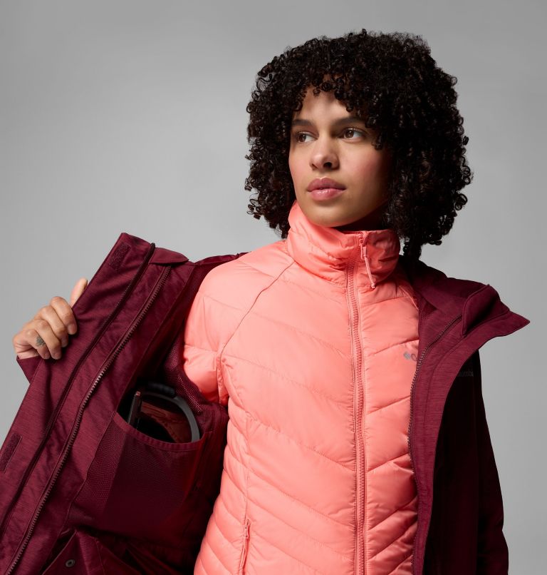 Women's Whirlibird V Interchange Jacket, Color: Rich Wine Cross Dye, image 8