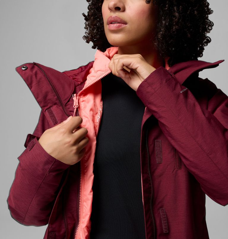 Women's Whirlibird V Interchange Jacket, Color: Rich Wine Cross Dye, image 10
