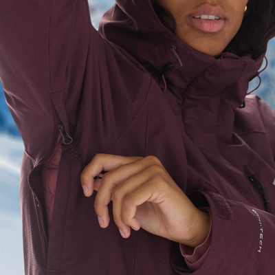 Model unzipping the breathable vents