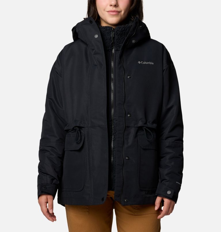 Women's Drop Ridge II 3-in-1 Waterproof Jacket, Color: Black, image 9