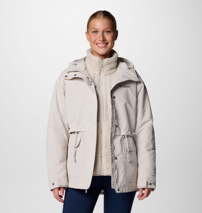 Women's Drop Ridge II 3-in-1 Waterproof Jacket, Color: Dark Stone, image 7