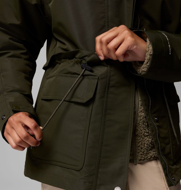 Women's Drop Ridge II 3-in-1 Waterproof Jacket, Color: Greenscape, image 10