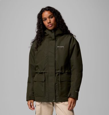 Women's Drop Ridge II 3-in-1 Waterproof Jacket, Color: Greenscape, image 3