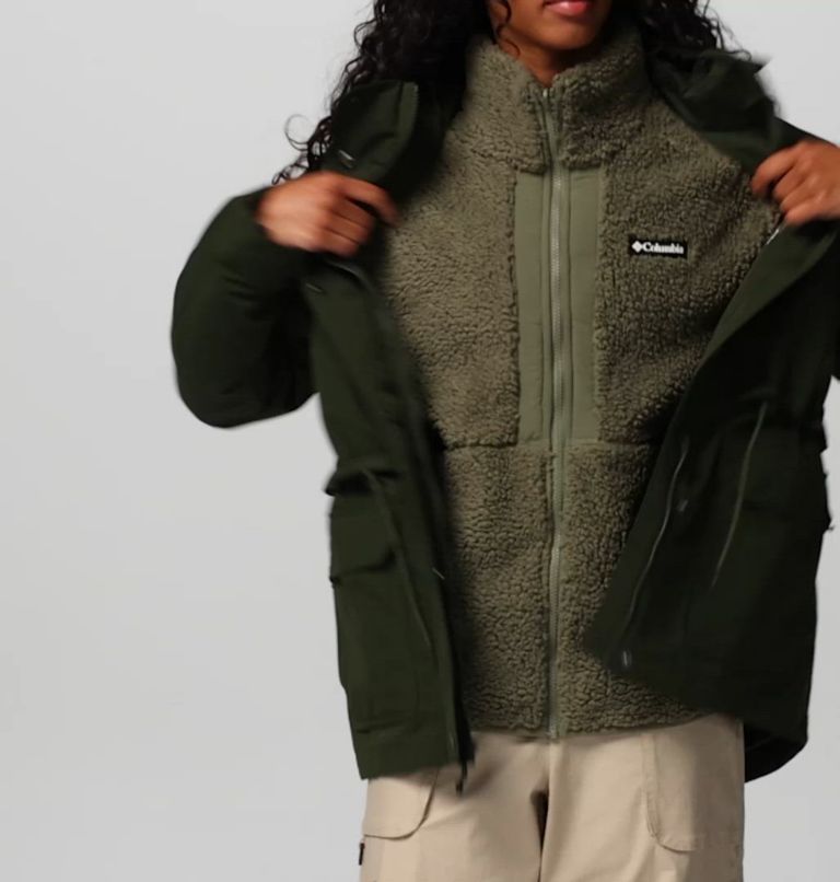 Women's Drop Ridge II 3-in-1 Waterproof Jacket, Color: Greenscape