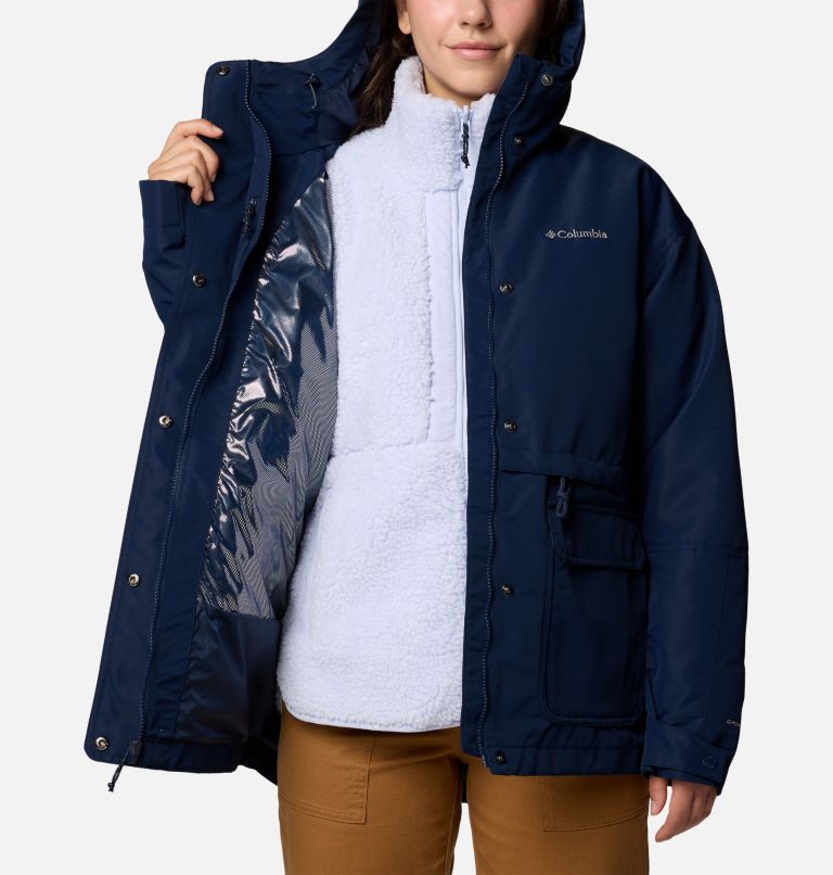 Women's Drop Ridge II 3-in-1 Waterproof Jacket, Color: Collegiate Navy, image 5