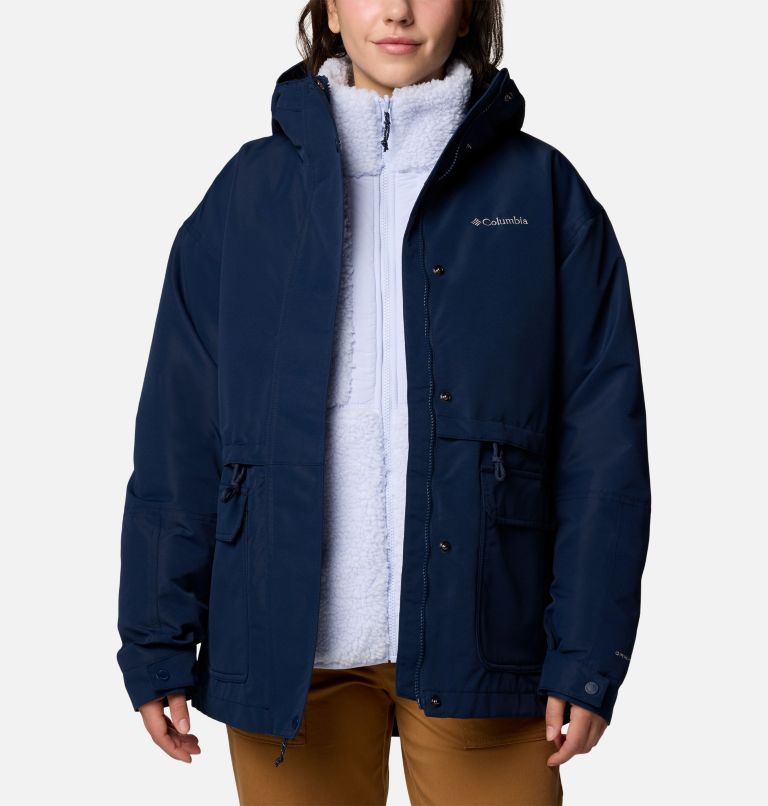 Women's Drop Ridge II 3-in-1 Waterproof Jacket, Color: Collegiate Navy, image 9