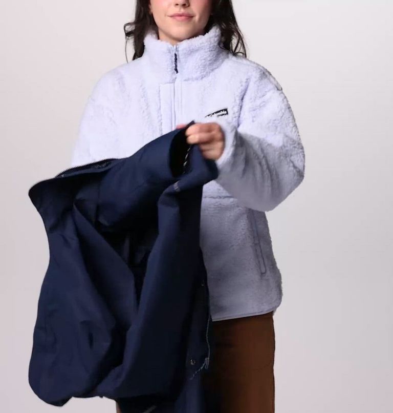 Women's Drop Ridge II 3-in-1 Waterproof Jacket, Color: Collegiate Navy