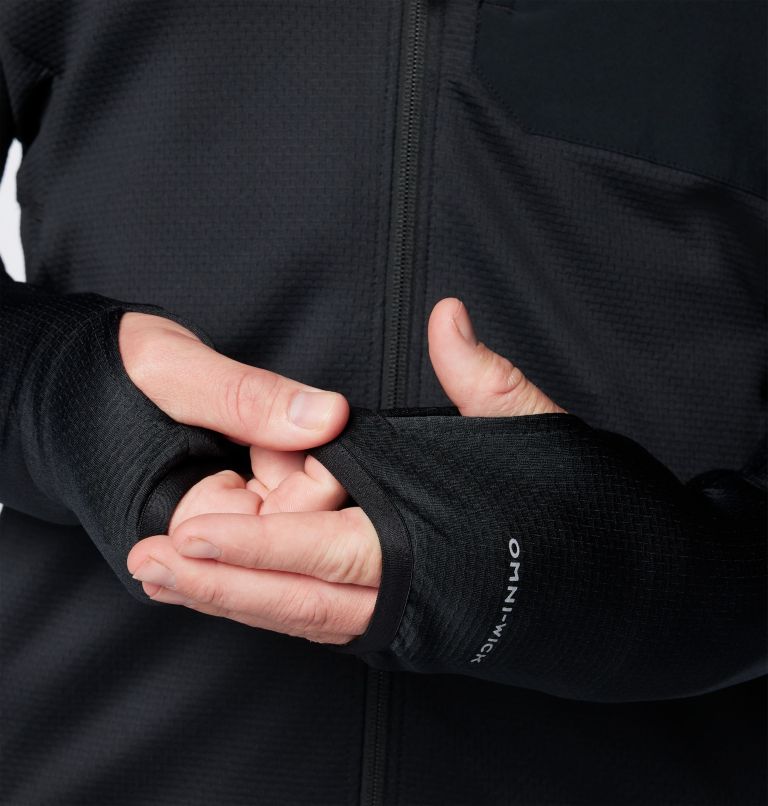 Men's Triple Canyon Grid Fleece II Full Zip Jacket, Color: Black, image 8