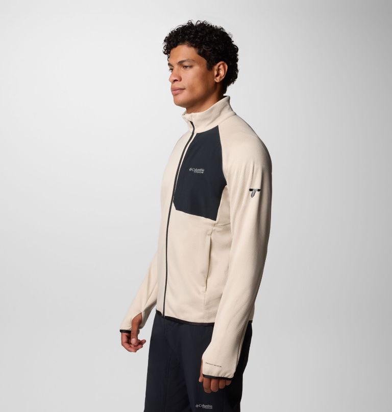 Men's Triple Canyon Grid Fleece II Full Zip Jacket, Color: Dark Stone, Black, image 4