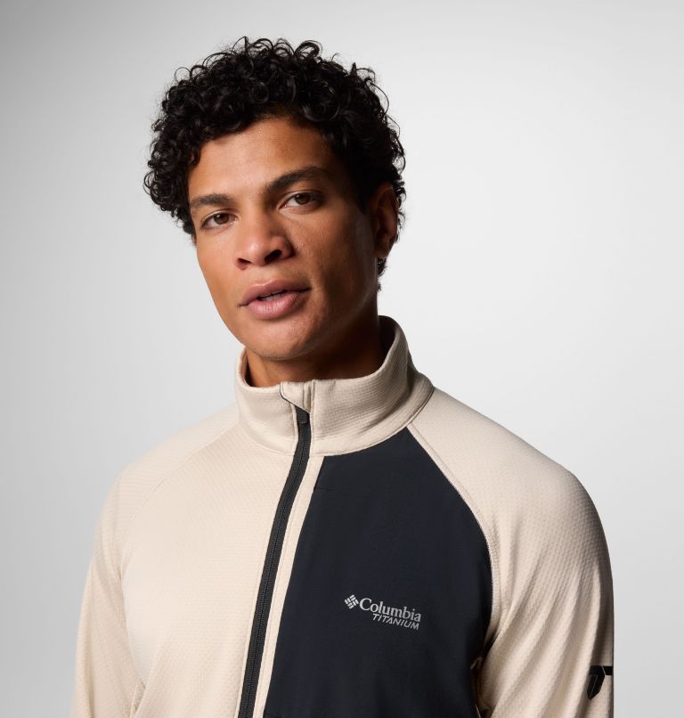 Men's Triple Canyon Grid Fleece II Full Zip Jacket, Color: Dark Stone, Black, image 5
