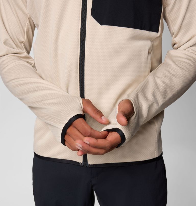 Men's Triple Canyon Grid Fleece II Full Zip Jacket, Color: Dark Stone, Black, image 7