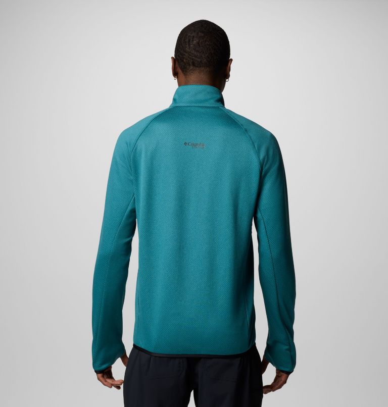 Men's Triple Canyon Grid Fleece II Full Zip Jacket, Color: River Blue, Black, image 3