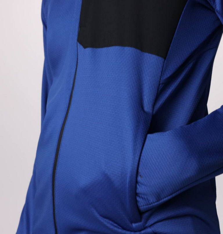 Men's Triple Canyon Grid Fleece II Full Zip Jacket, Color: Mountain Blue, Black