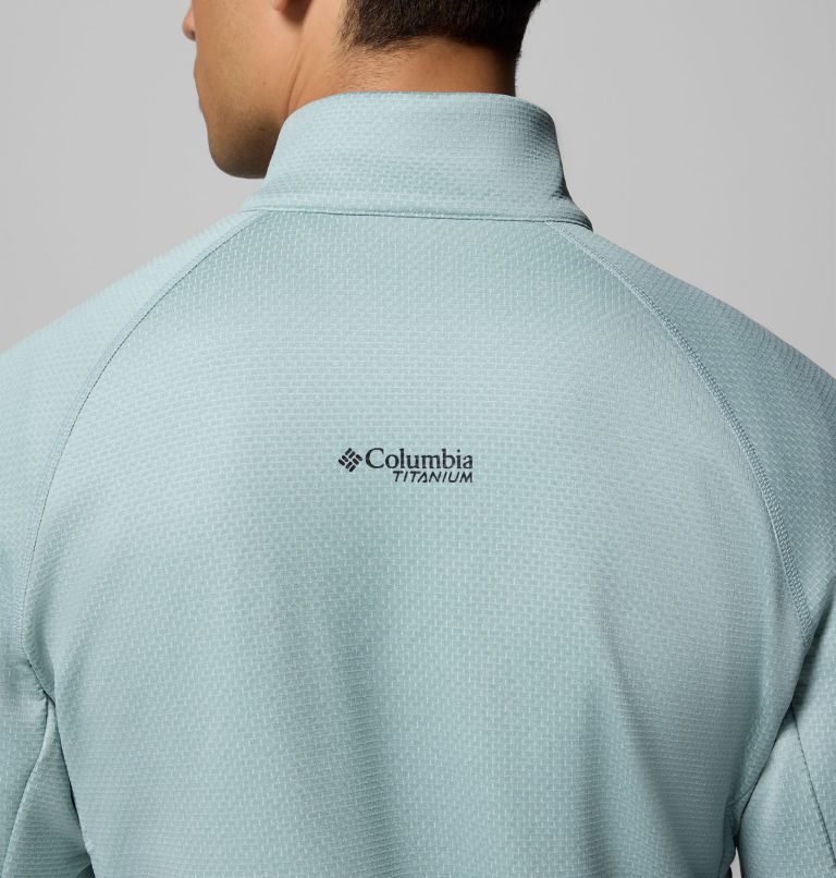 Men's Triple Canyon Grid Fleece II Full Zip Jacket, Color: Crushed Blue, Black, image 9
