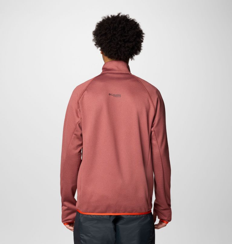 Men's Triple Canyon Grid Fleece II Full Zip Jacket, Color: Spice Heather, Spicy, image 2