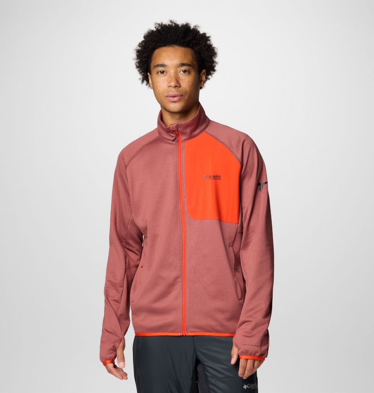 Men's Triple Canyon Grid Fleece II Full Zip Jacket, Color: Spice Heather, Spicy, image 1