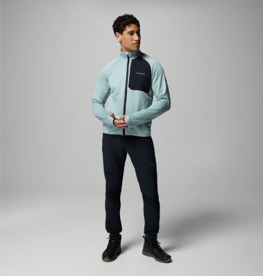 Men's Triple Canyon II Fleece Jacket, Color: Crushed Blue, Black, image 2