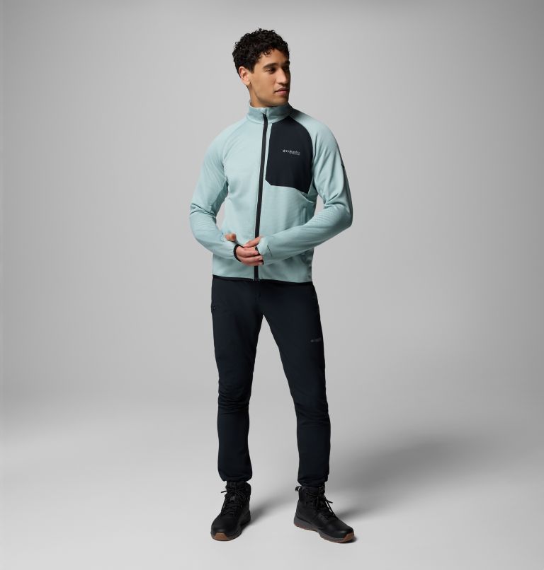 Triple Canyon II funktionale Grid Fleece Jacke für Männer, Color: Crushed Blue, Black, image 2