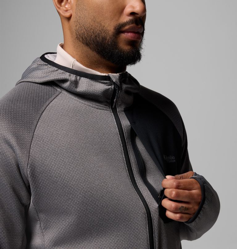 Chaqueta de forro polar con capucha Triple Canyon II para hombre | 023 | M, Color: City Grey, Black, image 7