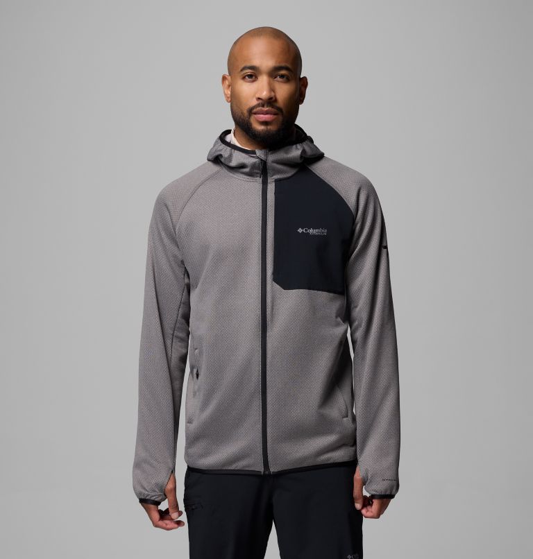 Chaqueta de forro polar con capucha Triple Canyon II para hombre | 023 | M, Color: City Grey, Black, image 1