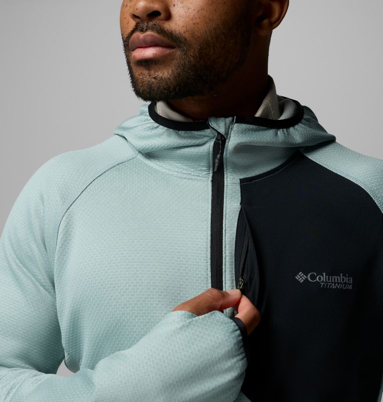 Chaqueta de forro polar con capucha Triple Canyon II para hombre | 461 | S, Color: Crushed Blue, Black, image 7