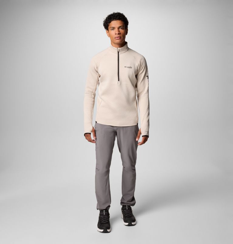 Men's Crystal Leaf Omni-Heat Helix Half Zip Pullover, Color: Dark Stone, Black, image 3