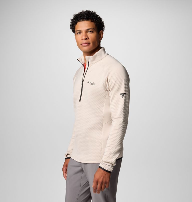 Men's Crystal Leaf Omni-Heat Helix Half Zip Pullover, Color: Dark Stone, Black, image 4