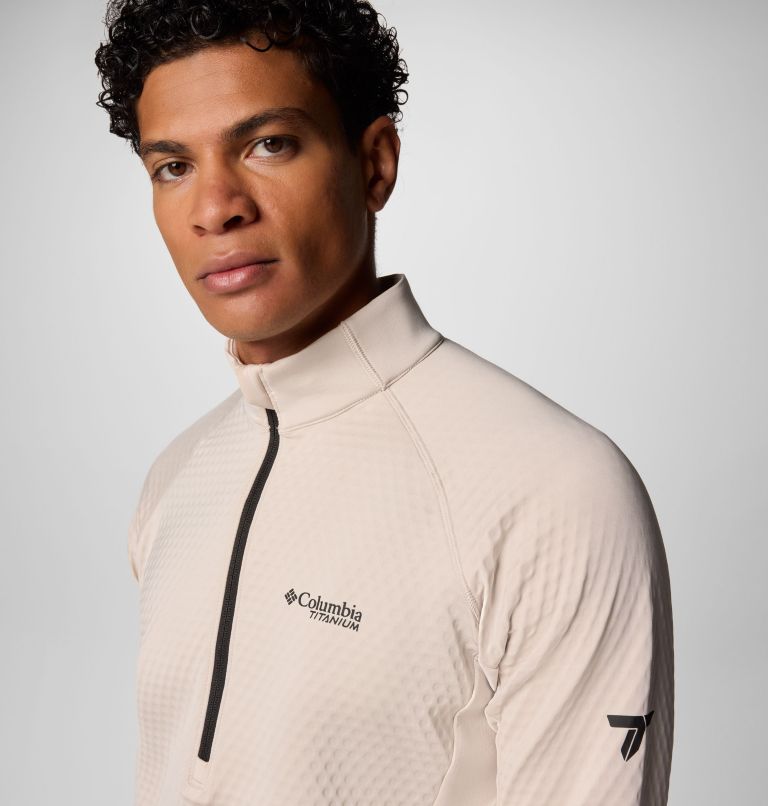 Men's Crystal Leaf Omni-Heat Helix Half Zip Pullover, Color: Dark Stone, Black, image 5