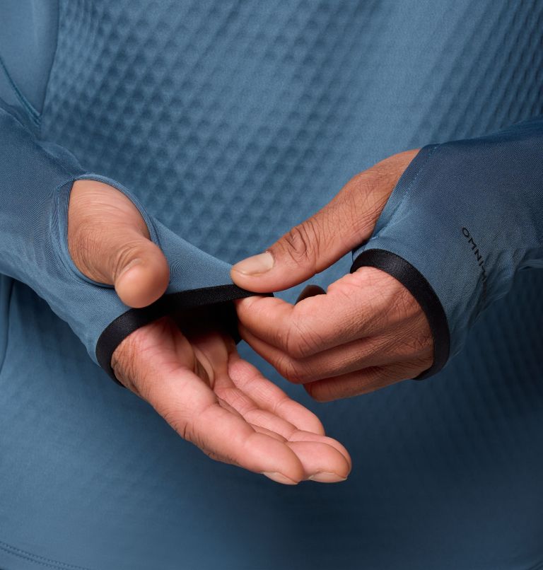 Men's Crystal Leaf Omni-Heat Helix Half Zip Pullover, Color: Everblue, Black, image 7