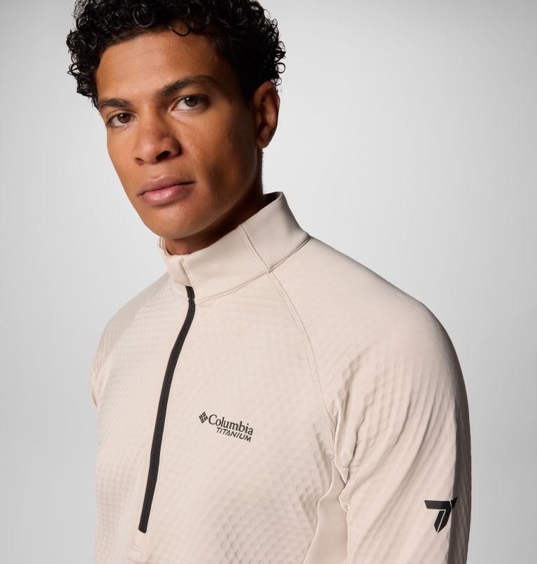 Forro polar técnico con media cremallera Crystal Leaf Omni-Heat Helix para hombre, Color: Dark Stone, Black, image 5
