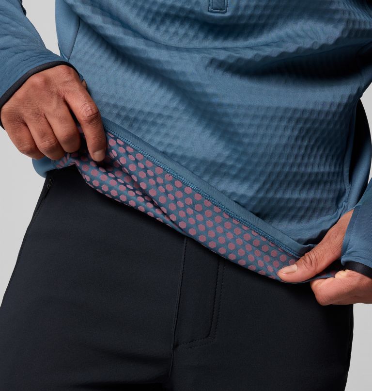 Forro polar técnico con media cremallera Crystal Leaf Omni-Heat Helix para hombre, Color: Everblue, Black, image 5