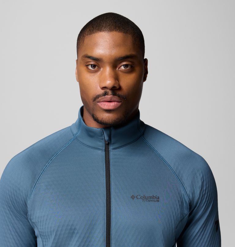 Forro polar técnico con media cremallera Crystal Leaf Omni-Heat Helix para hombre, Color: Everblue, Black, image 6