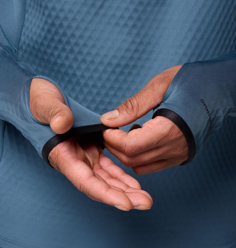 Forro polar técnico con media cremallera Crystal Leaf Omni-Heat Helix para hombre, Color: Everblue, Black, image 7