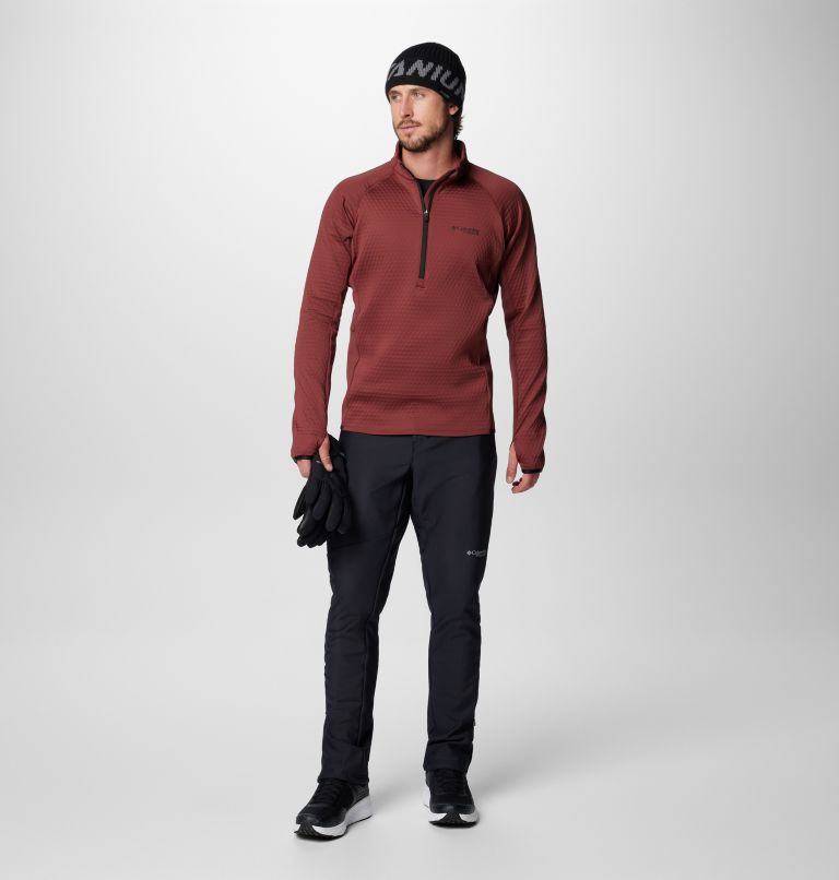 Forro polar técnico con media cremallera Crystal Leaf Omni-Heat Helix para hombre, Color: Spice, image 3