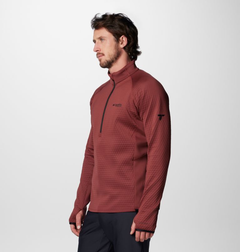 Forro polar técnico con media cremallera Crystal Leaf Omni-Heat Helix para hombre, Color: Spice, image 4