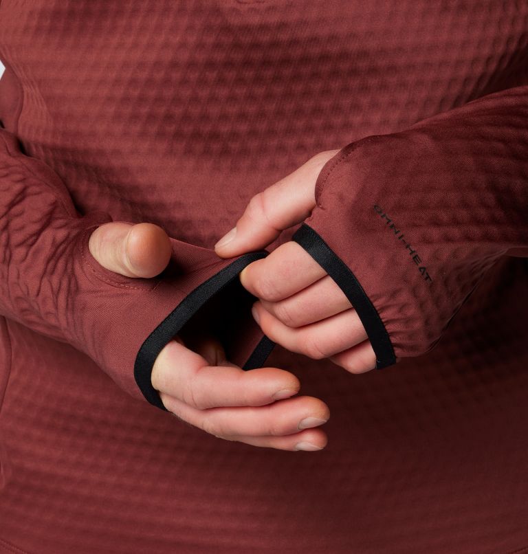 Forro polar técnico con media cremallera Crystal Leaf Omni-Heat Helix para hombre, Color: Spice, image 7