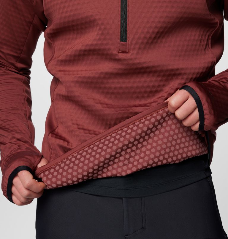 Forro polar técnico con media cremallera Crystal Leaf Omni-Heat Helix para hombre, Color: Spice, image 8