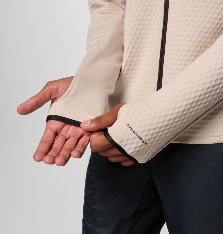 Men's Crystal Leaf Omni-Heat Helix Full Zip Jacket, Color: Dark Stone, Black, image 6