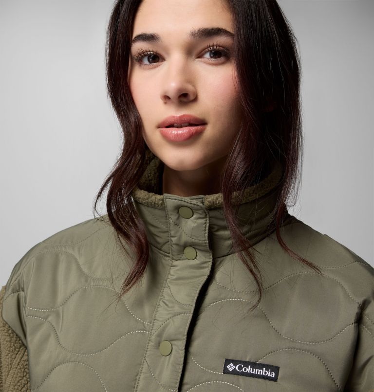 Women's Cloud Point Long Fleece Jacket, Color: Stone Green, image 5