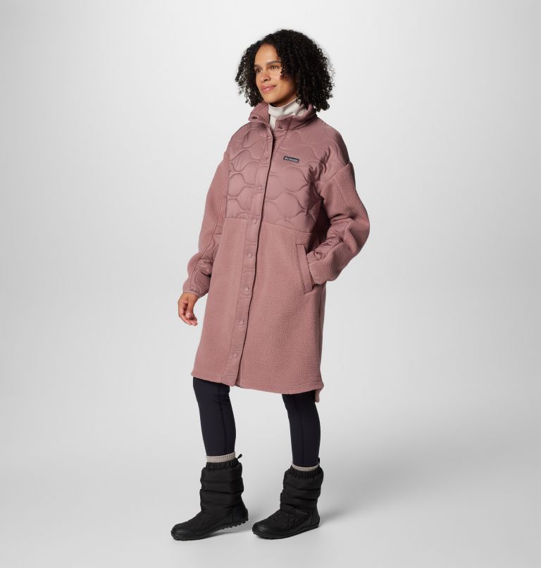 Women's Cloud Point Long Fleece Jacket, Color: Fig, image 4