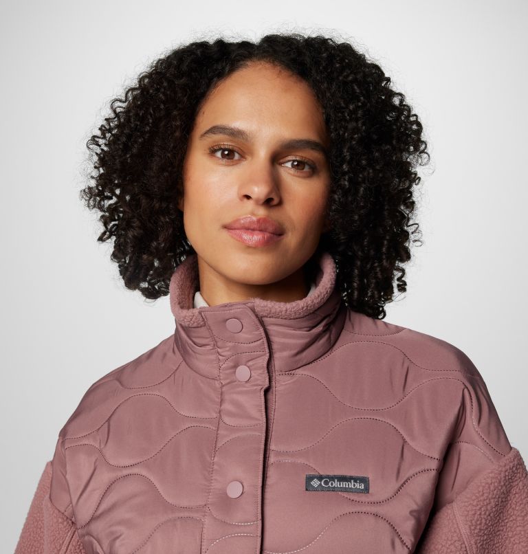 Women's Cloud Point Long Fleece Jacket, Color: Fig, image 5