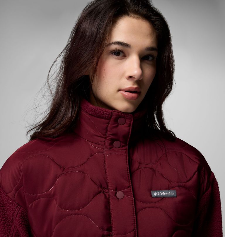 Women's Cloud Point Long Fleece Jacket, Color: Rich Wine, image 5