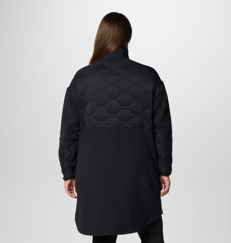 Women's Cloud Point Long Fleece Jacket - Plus Size, Color: Black, image 2
