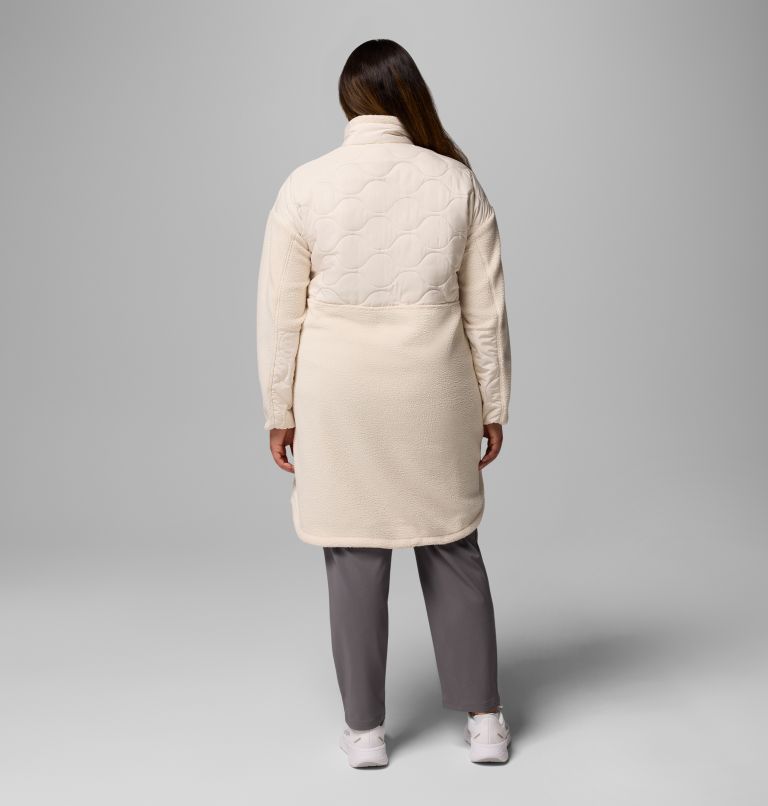 Women's Cloud Point Long Fleece Jacket - Plus Size, Color: Chalk, image 3