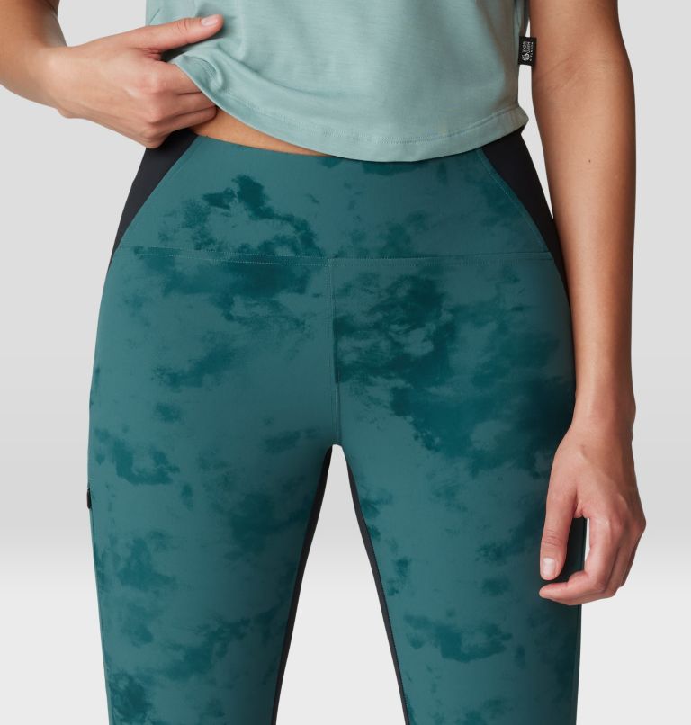 Women's Chockstone Tight, Color: Aqua Green Nebula Print, image 4