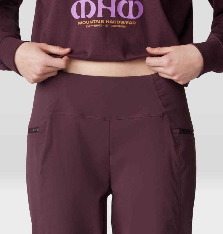 Pantalon taille haute longueur cheville Dynama, Color: Blackberry, image 5