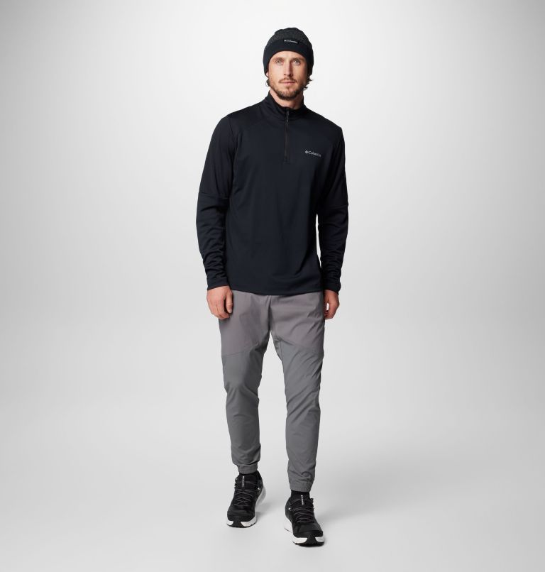 Men's Columbia Tech Knit Quarter Zip Pullover, Color: Black, image 3