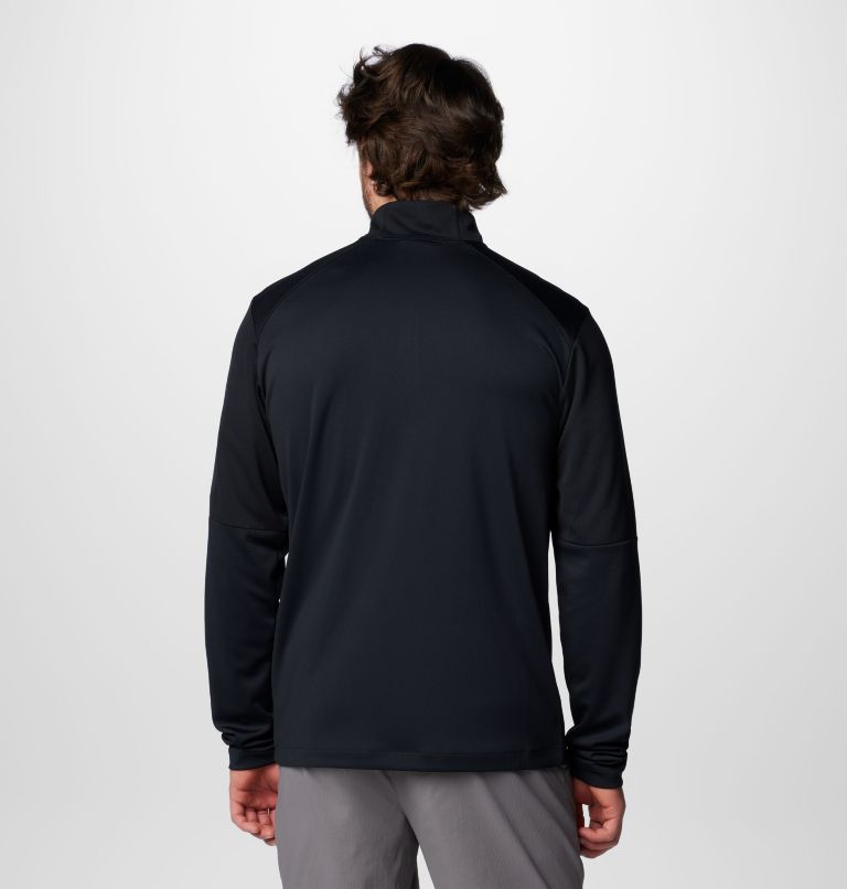 Men's Columbia Tech Knit Quarter Zip Pullover, Color: Black, image 2