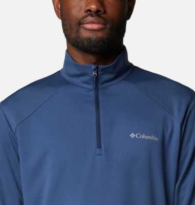 Mens Columbia Tech Knit 1/4 Zip Top Black | Columbia Sportswear